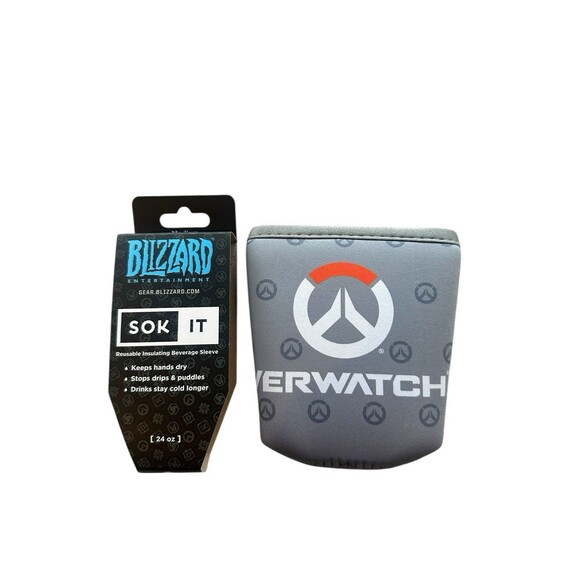 NEW Blizzard Overwatch 2 Drink Koozie Insulating Sleeve 24oz by Sok It Javasok - Picture 2 of 5